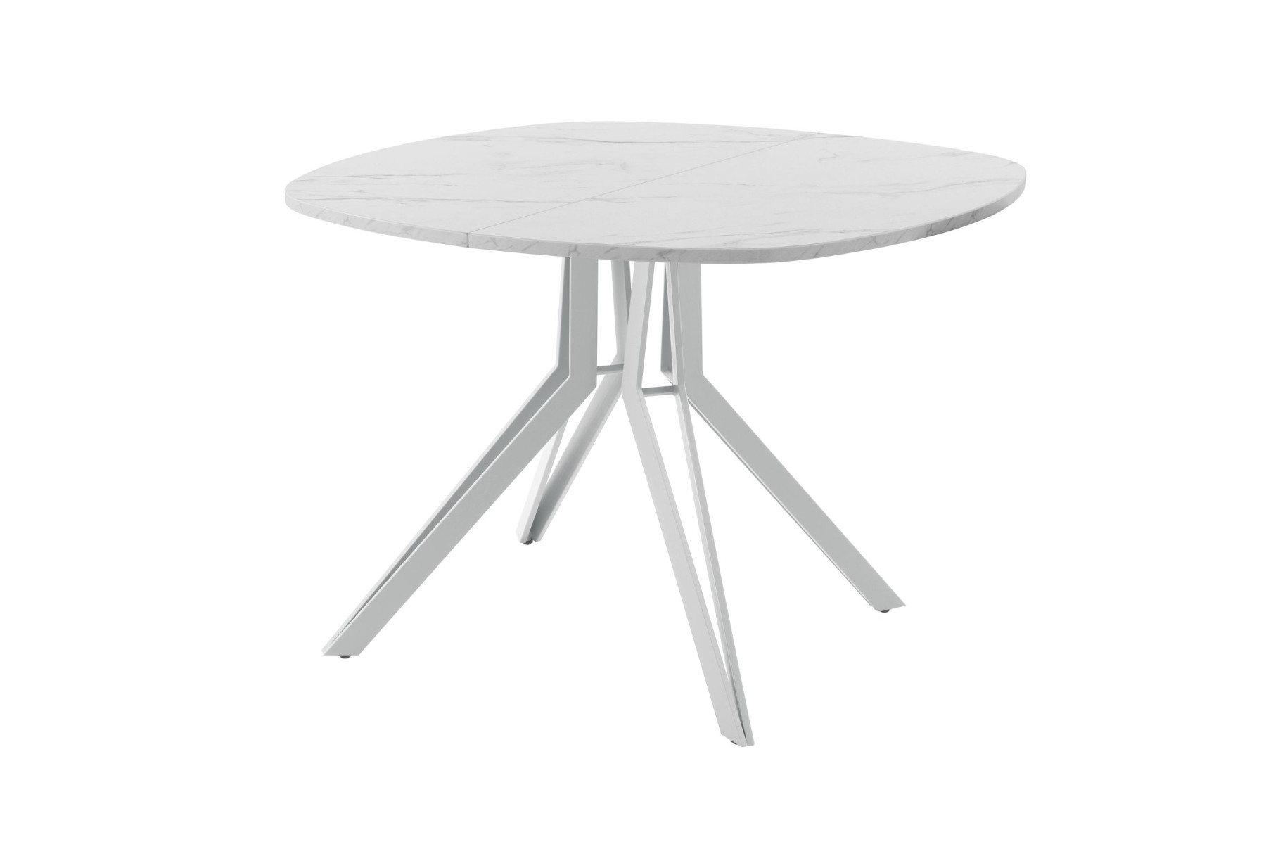 Обеденный стол AMC Elite (серии SLIM) / E21(900) D7 (серебро/Мрамор Кристалл)