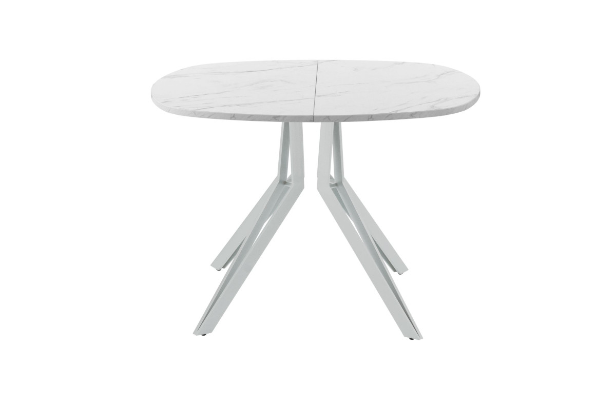 Обеденный стол AMC Elite (серии SLIM) / E21(900) D7 (серебро/Мрамор Кристалл)