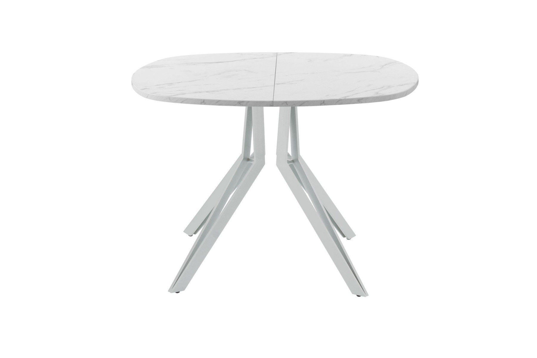 Обеденный стол AMC Elite (серии SLIM) / E21(900) D7 (серебро/Мрамор Кристалл)