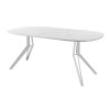 Обеденный стол AMC Elite (серии SLIM) / E21(900) D7 (серебро/Мрамор Кристалл)