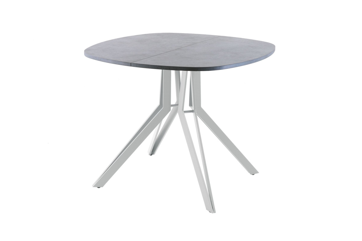 Обеденный стол AMC Elite (серии SLIM) / E21(800) D7 (серебро/Бетон Чикаго светло-серый)