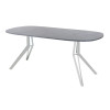 Обеденный стол AMC Elite (серии SLIM) / E21(800) D7 (серебро/Бетон Чикаго светло-серый)