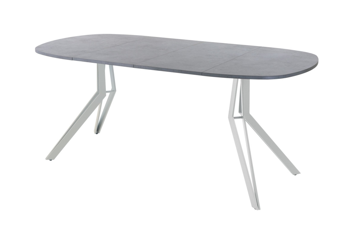 Обеденный стол AMC Elite (серии SLIM) / E21(800) D7 (серебро/Бетон Чикаго светло-серый)