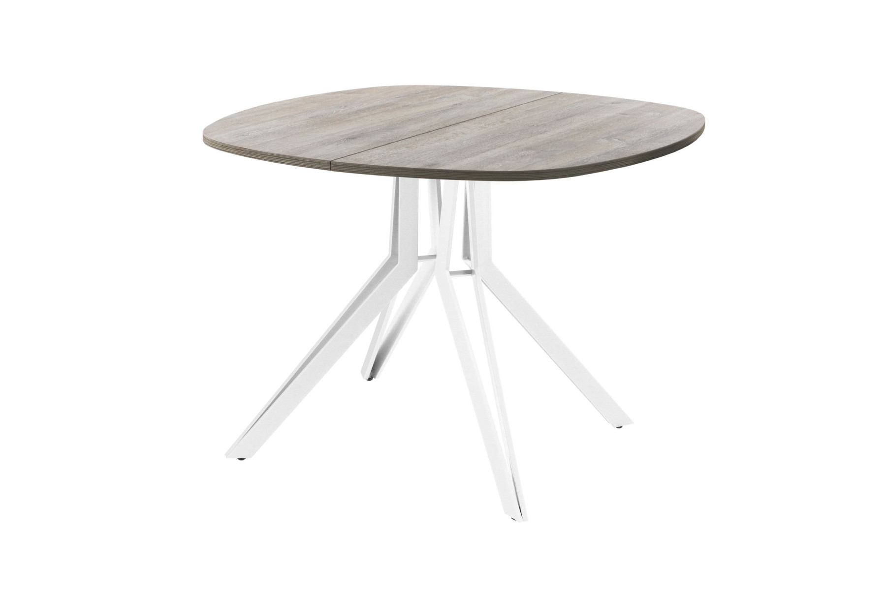 Обеденный стол AMC Elite (серии SLIM) / E21(800) D7 (белый/Дуб Уайт-Ривер песочно-бежевый)