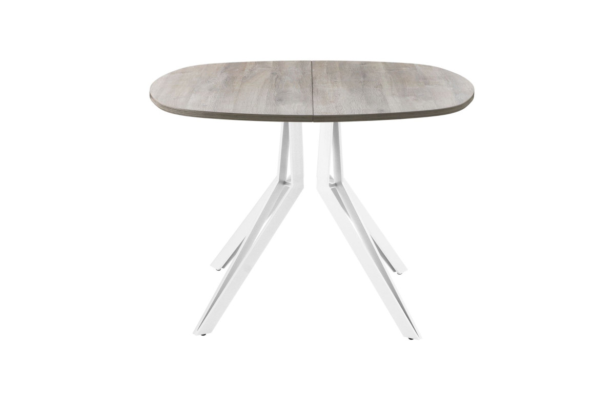 Обеденный стол AMC Elite (серии SLIM) / E21(800) D7 (белый/Дуб Уайт-Ривер песочно-бежевый)