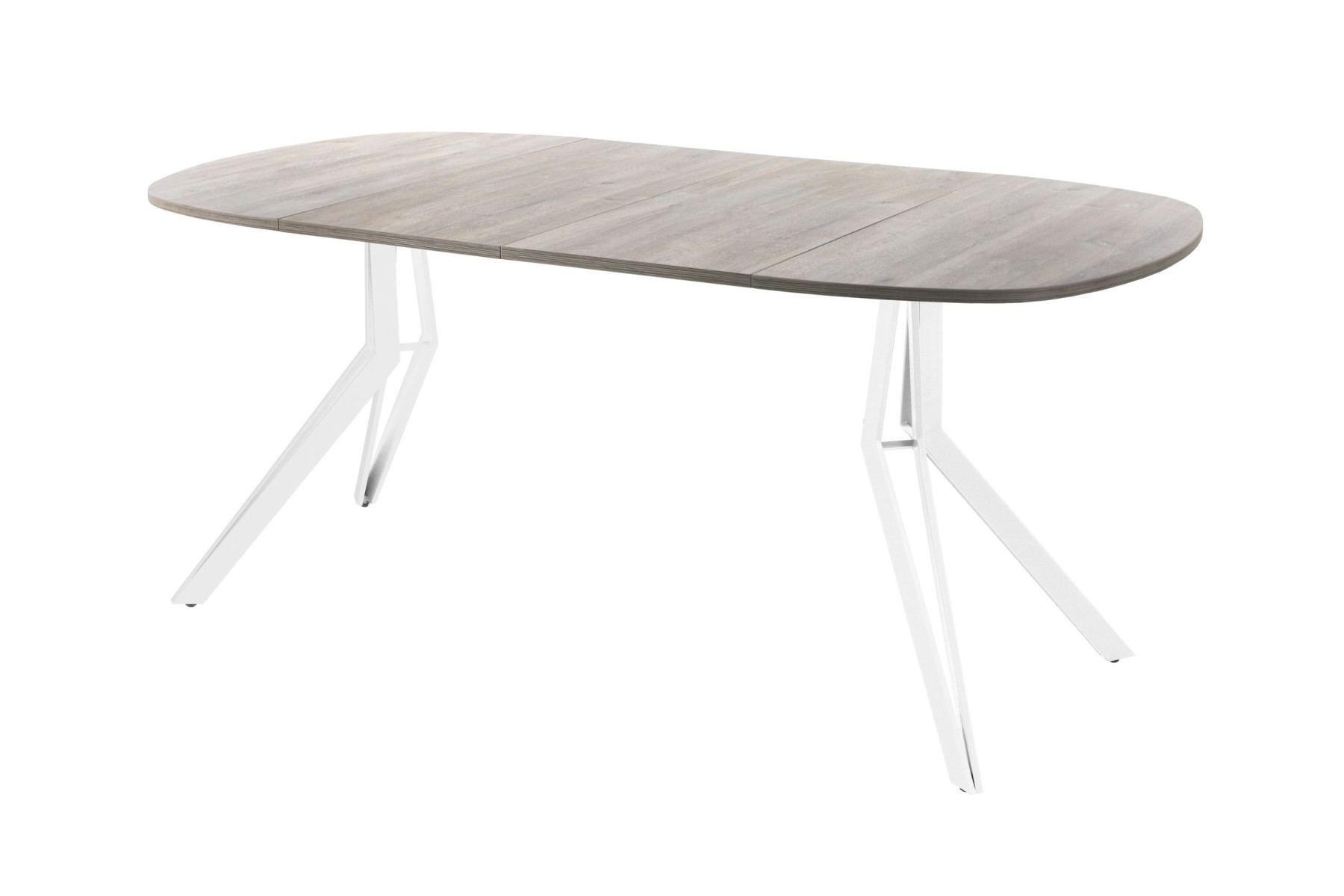 Обеденный стол AMC Elite (серии SLIM) / E21(800) D7 (белый/Дуб Уайт-Ривер песочно-бежевый)