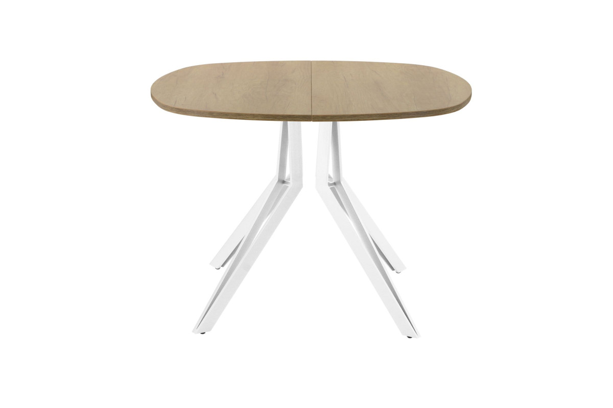 Обеденный стол AMC Elite (серии SLIM) / E21(800) D7 (белый/Дуб Небраска Натуральный)