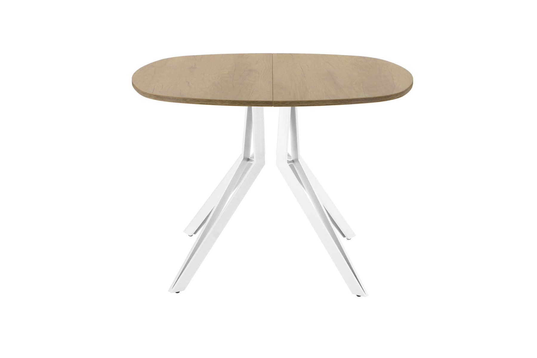 Обеденный стол AMC Elite (серии SLIM) / E21(800) D7 (белый/Дуб Небраска Натуральный)