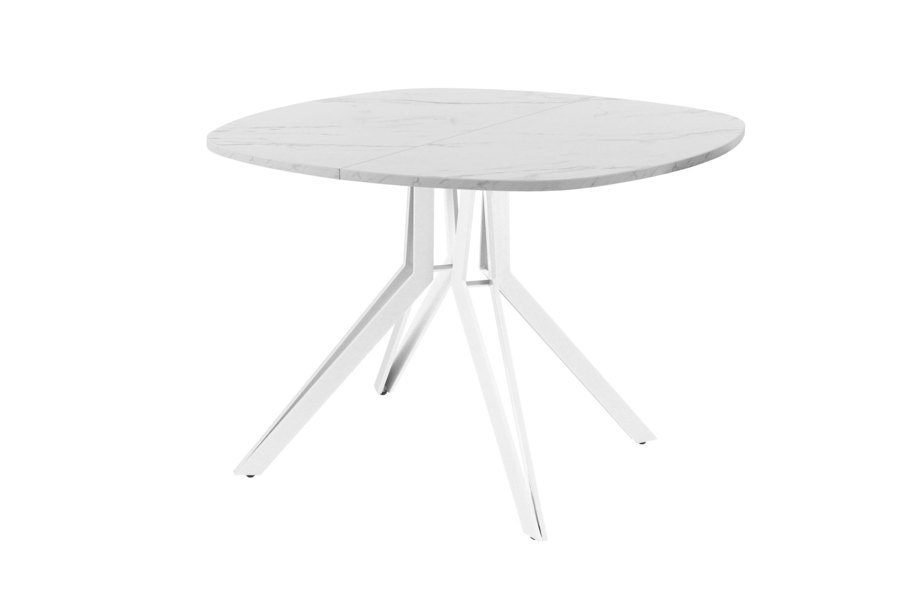 Обеденный стол AMC Elite (серии SLIM) / E21(800) D7 (белый/Мрамор Кристалл)