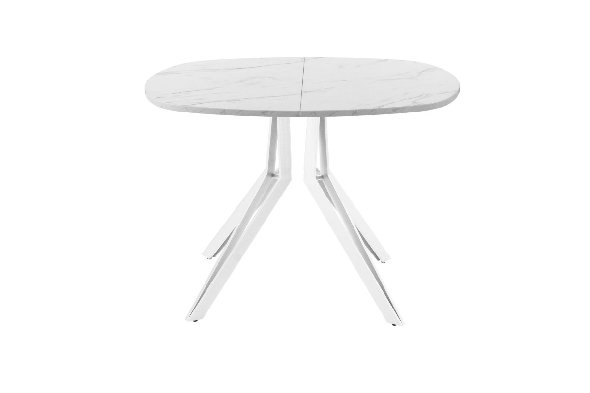 Обеденный стол AMC Elite (серии SLIM) / E21(900) D7 (белый/Мрамор Кристалл)