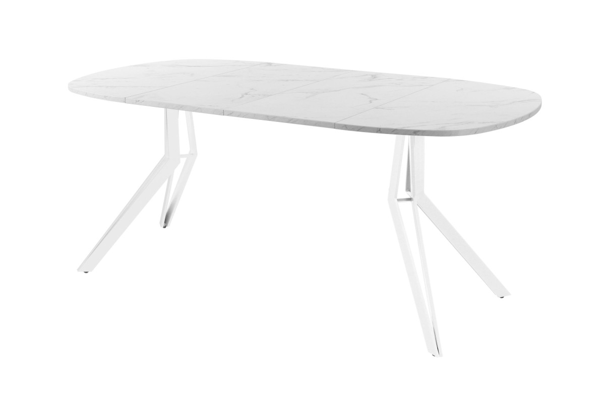 Обеденный стол AMC Elite (серии SLIM) / E21(900) D7 (белый/Мрамор Кристалл)