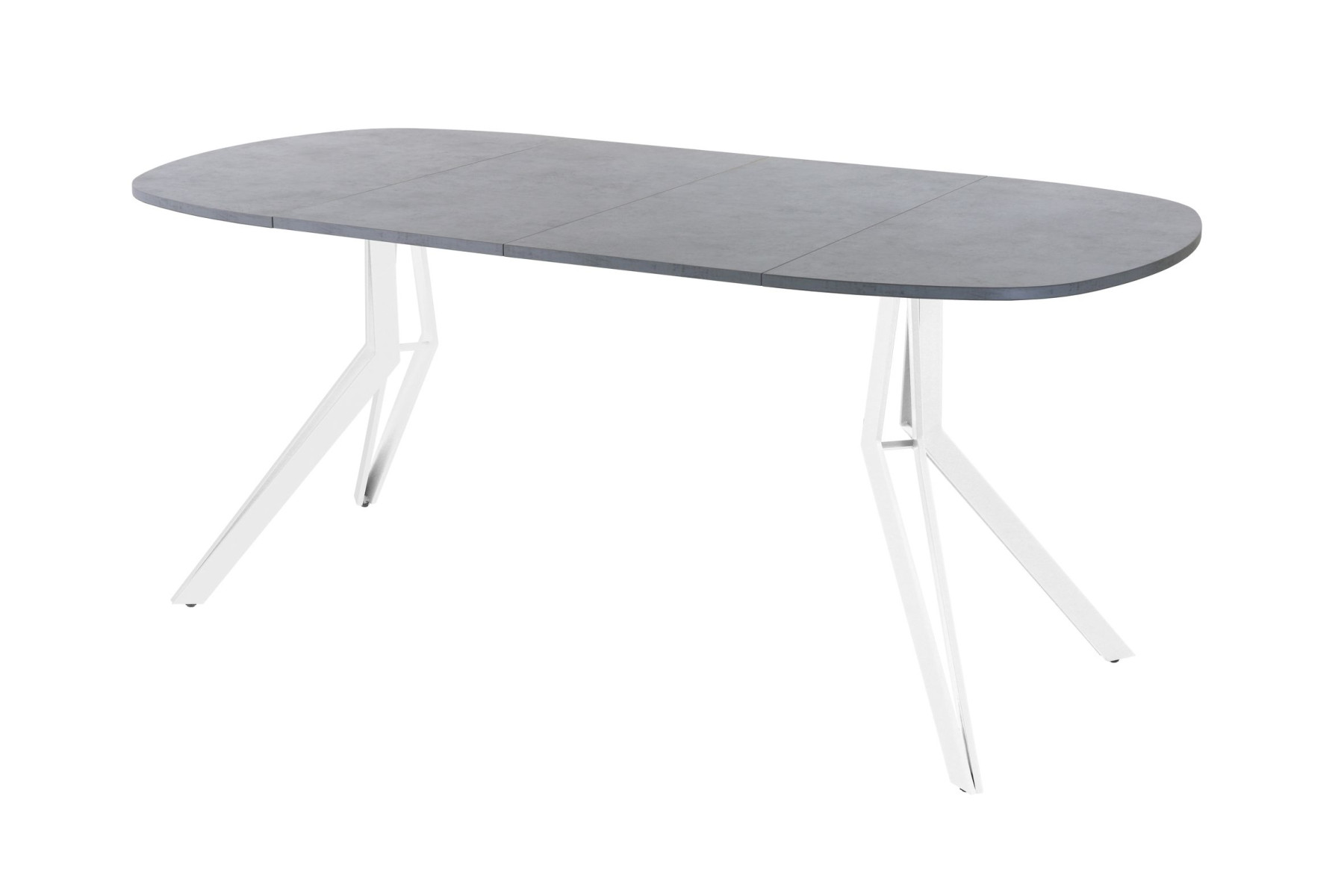 Обеденный стол AMC Elite (серии SLIM) / E21(800) D7 (белый/Бетон Чикаго светло-серый)