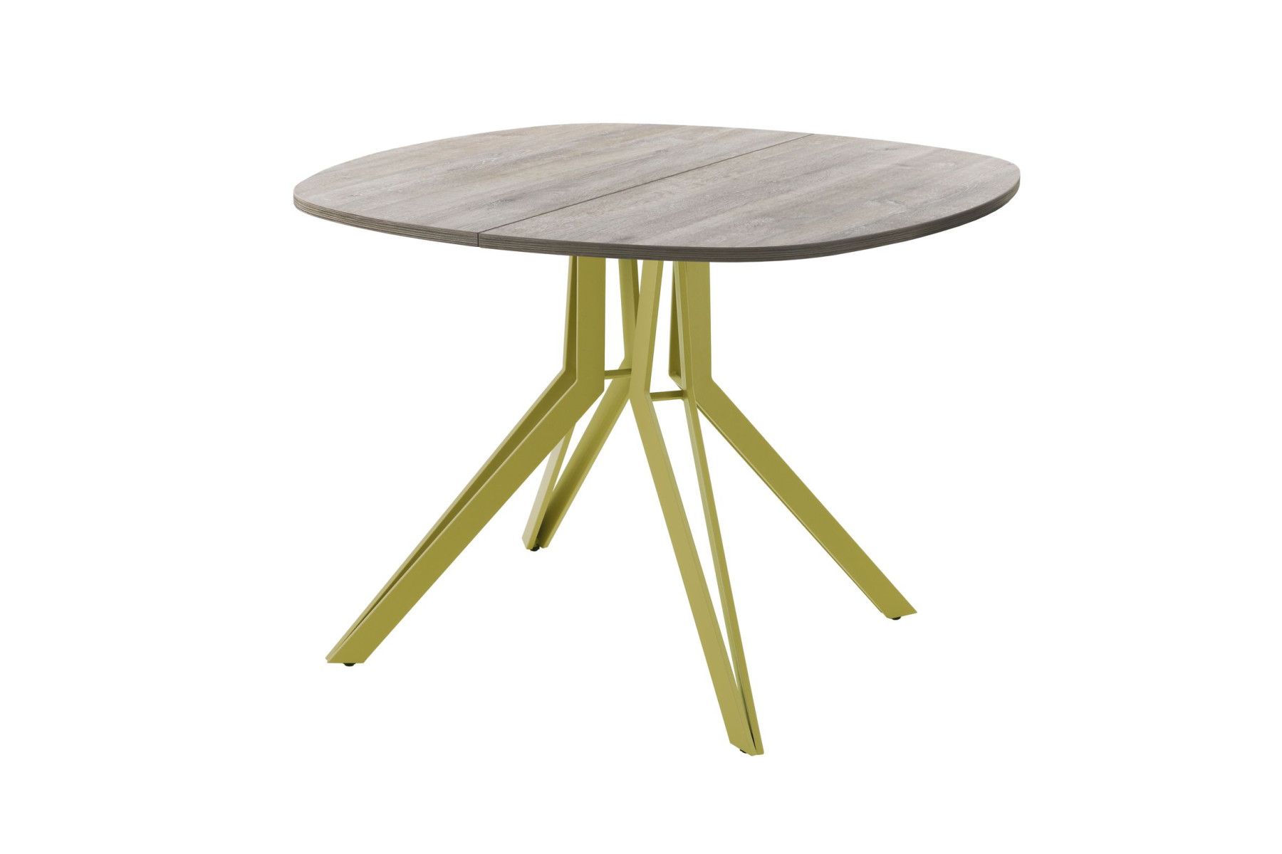 Обеденный стол AMC Elite (серии SLIM) / E21(900) D7 (золото/Дуб Уайт-Ривер песочно-бежевый)