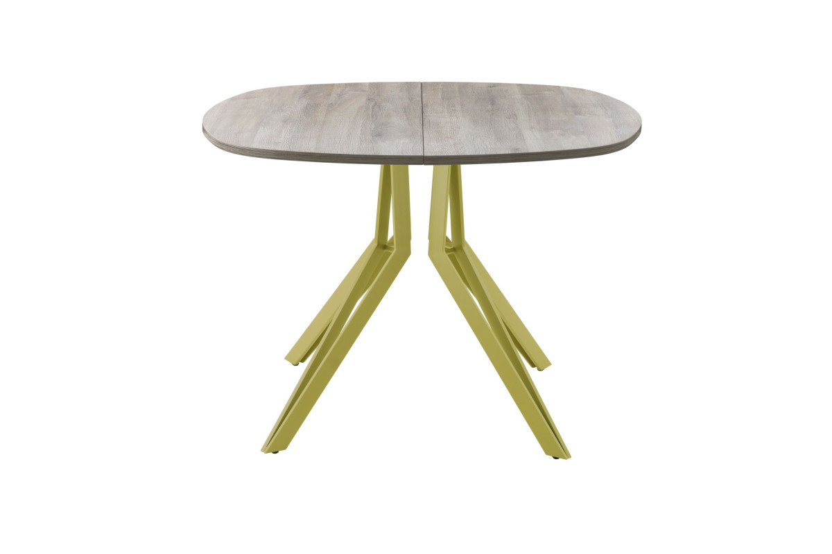 Обеденный стол AMC Elite (серии SLIM) / E21(900) D7 (золото/Дуб Уайт-Ривер песочно-бежевый)