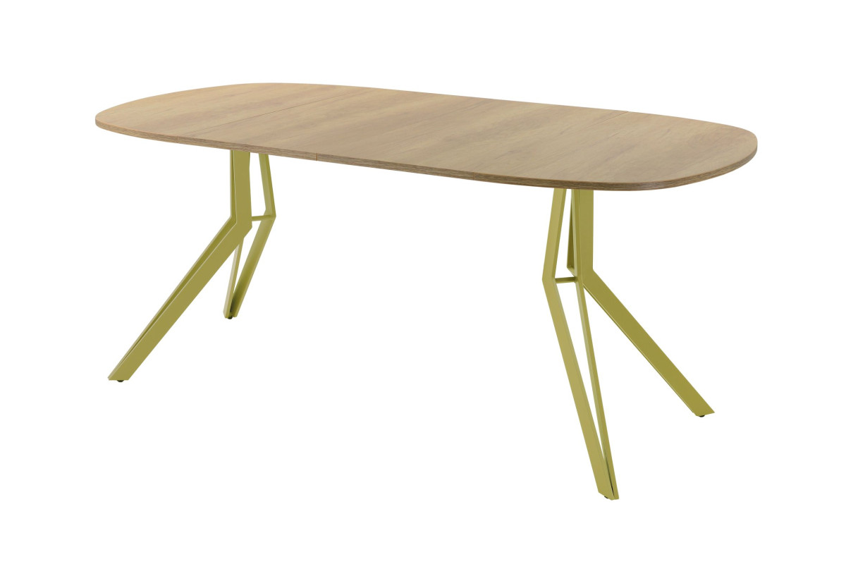 Обеденный стол AMC Elite (серии SLIM) / E21(900) D7 (золото/Дуб Небраска Натуральный)