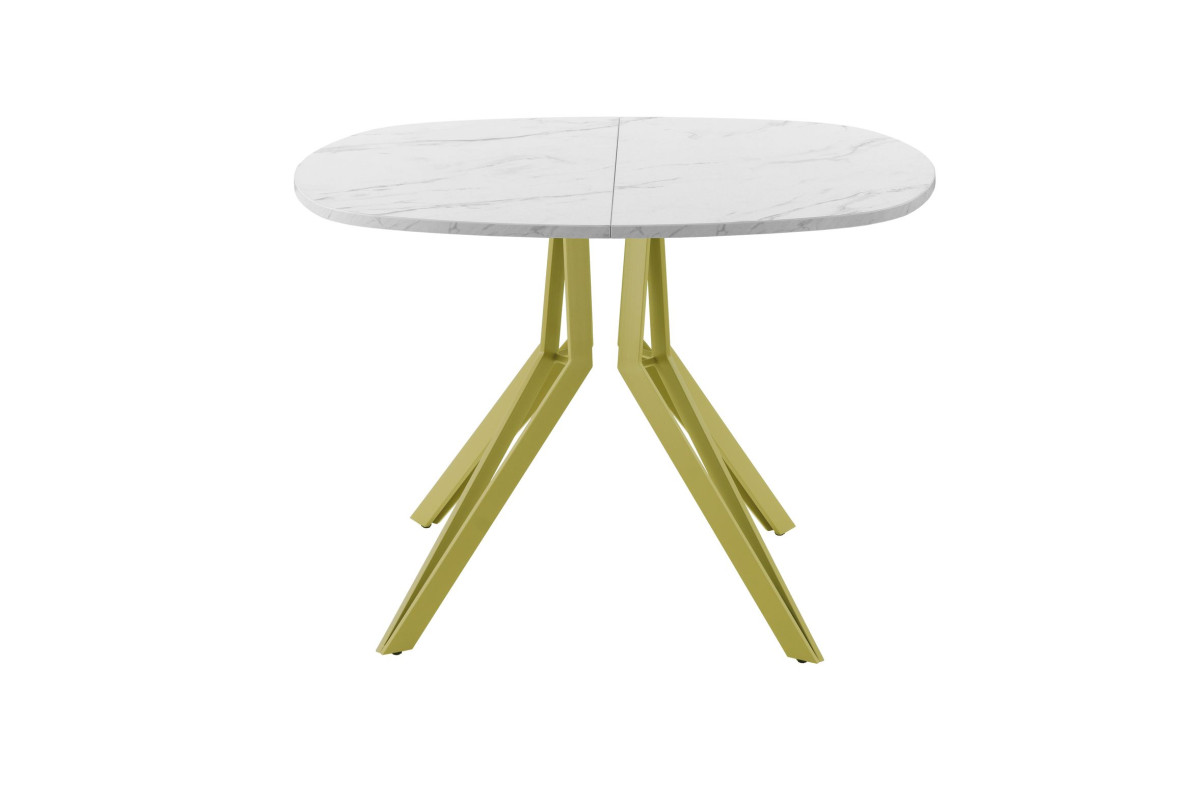 Обеденный стол AMC Elite (серии SLIM) / E21(900) D7 (золото/Мрамор Кристалл)