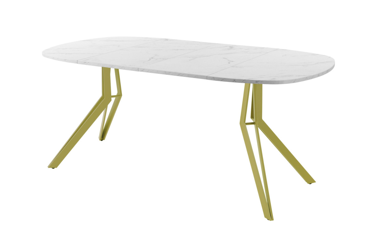 Обеденный стол AMC Elite (серии SLIM) / E21(900) D7 (золото/Мрамор Кристалл)