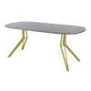 Обеденный стол AMC Elite (серии SLIM) / E21(900) D7 (золото/Бетон Чикаго светло-серый)