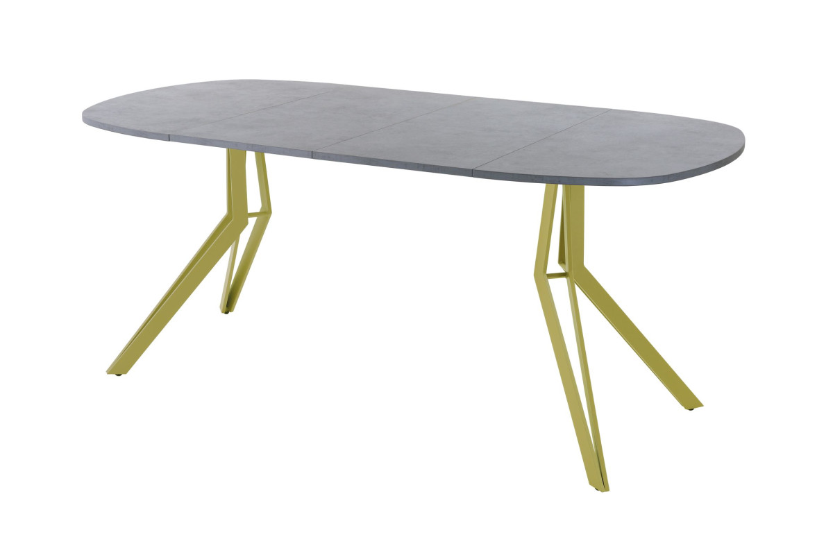 Обеденный стол AMC Elite (серии SLIM) / E21(900) D7 (золото/Бетон Чикаго светло-серый)