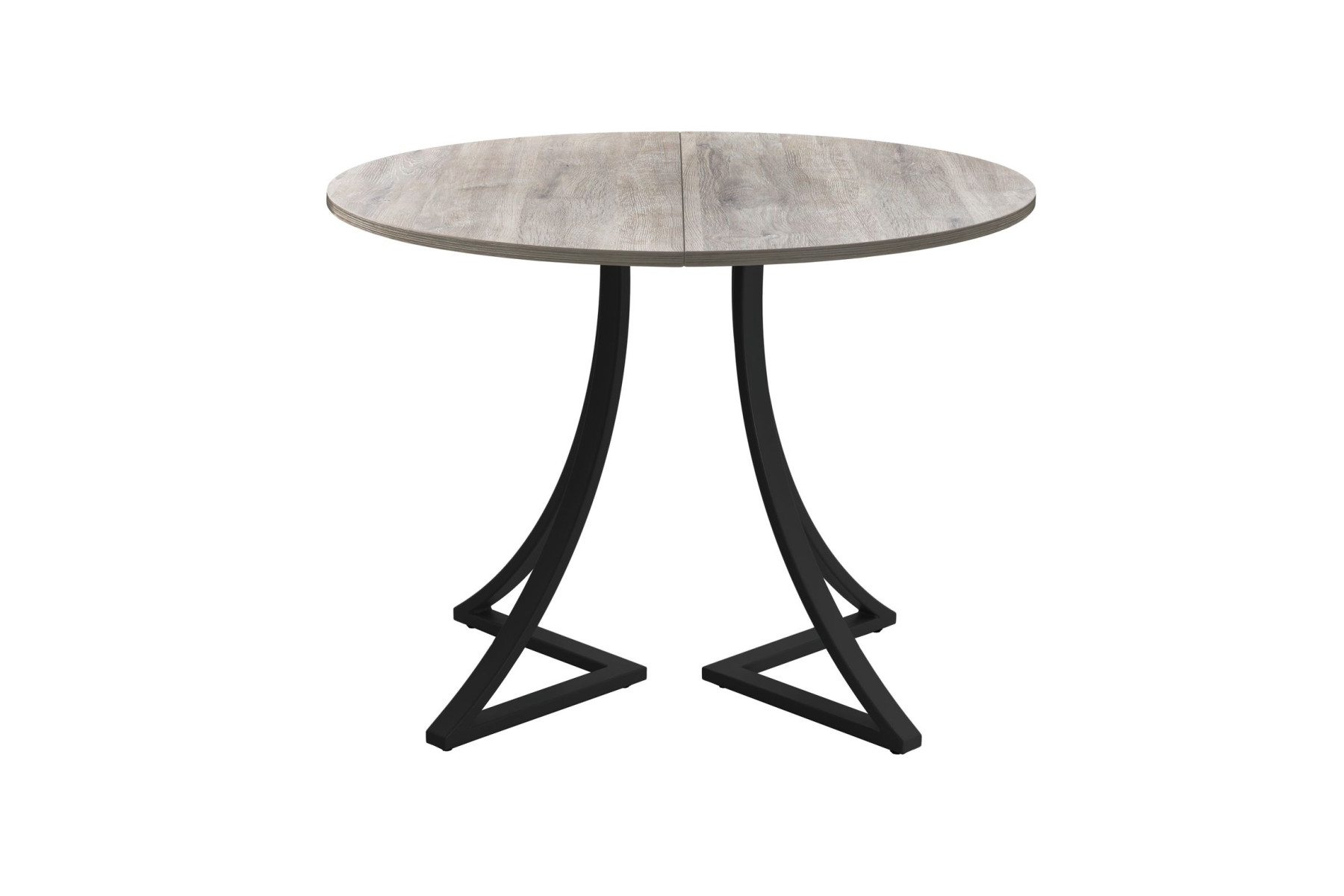 Обеденный стол AMC Elite (серии SLIM) / E24(900) D1 (черный/Дуб Уайт-Ривер песочно-бежевый)