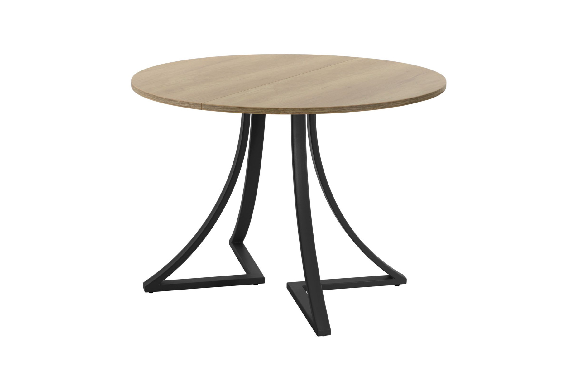 Обеденный стол AMC Elite (серии SLIM) / E24(900) D1 (черный/Дуб Небраска Натуральный)