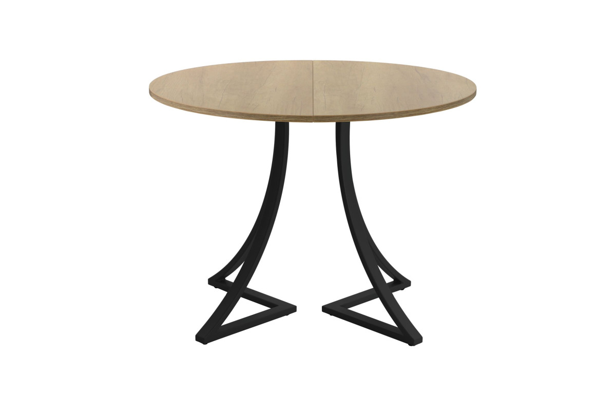 Обеденный стол AMC Elite (серии SLIM) / E24(800) D1 (черный/Дуб Небраска Натуральный)