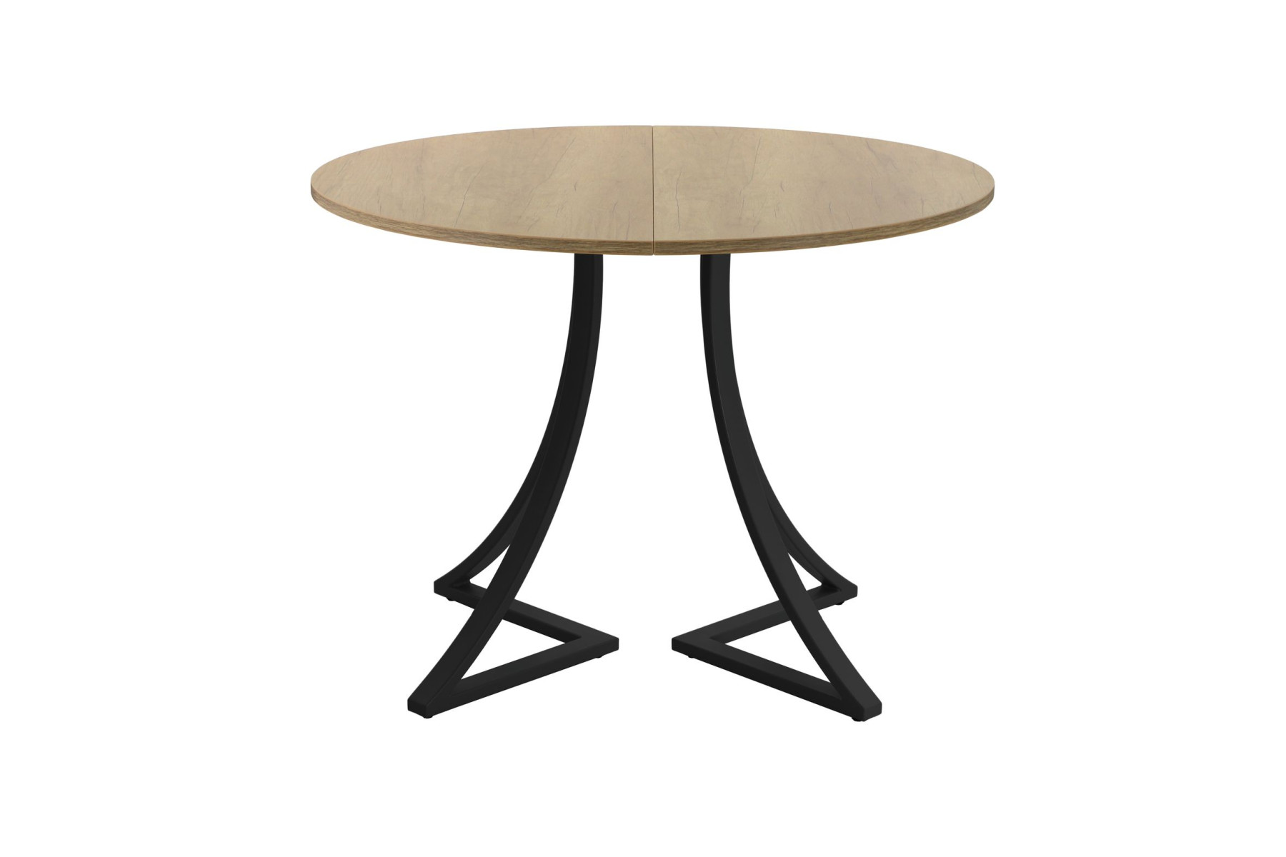 Обеденный стол AMC Elite (серии SLIM) / E24(900) D1 (черный/Дуб Небраска Натуральный)