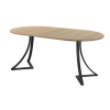 Обеденный стол AMC Elite (серии SLIM) / E24(800) D1 (черный/Дуб Небраска Натуральный)