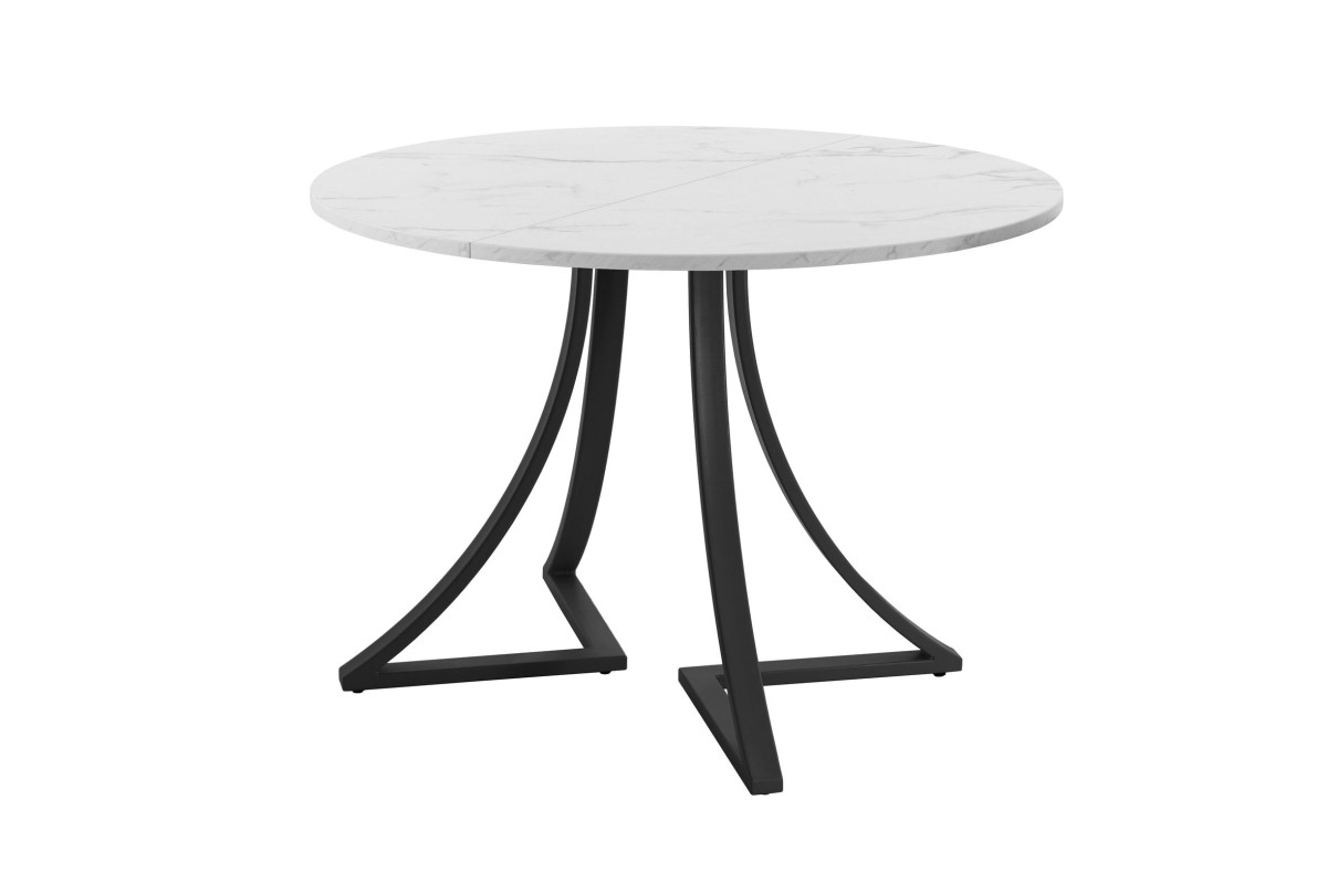 Обеденный стол AMC Elite (серии SLIM) / E24(900) D1 (черный/Мрамор Кристалл)