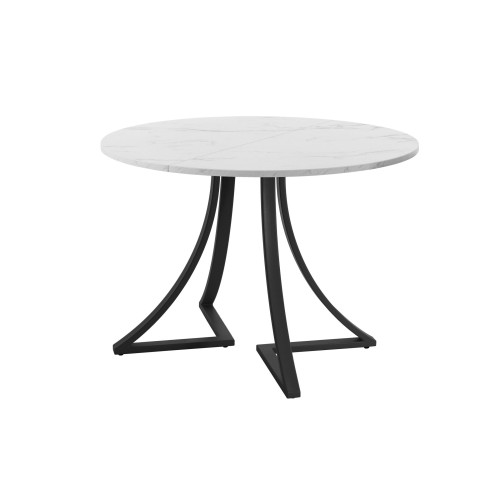 Обеденный стол AMC Elite (серии SLIM) / E24(900) D1 (черный/Мрамор Кристалл)