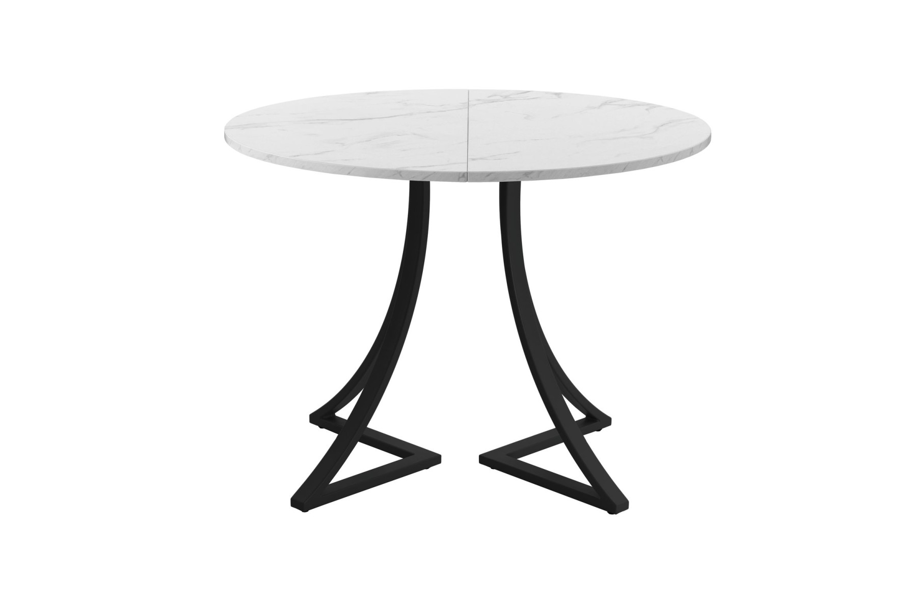 Обеденный стол AMC Elite (серии SLIM) / E24(800) D1 (черный/Мрамор Кристалл)