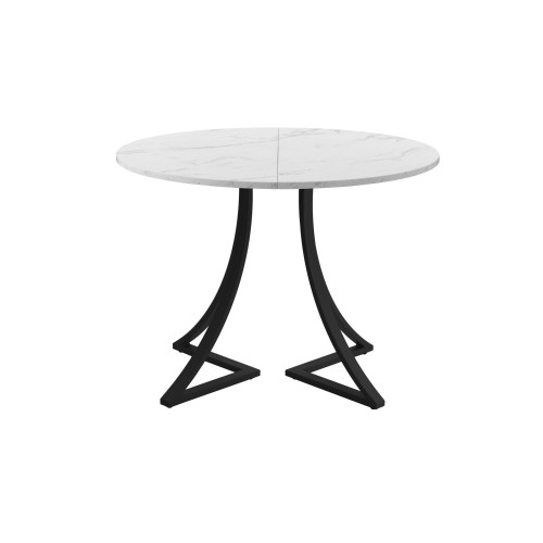 Обеденный стол AMC Elite (серии SLIM) / E24(900) D1 (черный/Мрамор Кристалл)