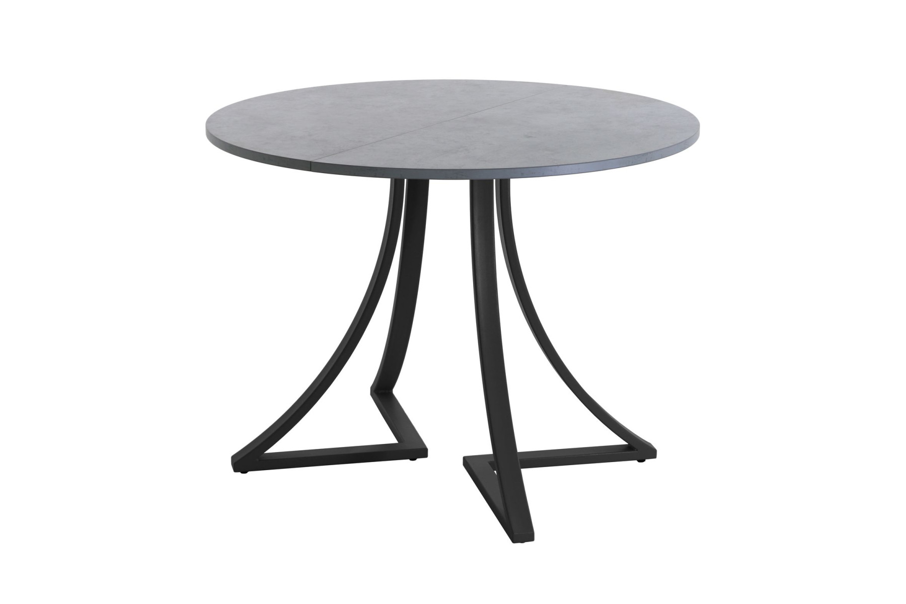 Обеденный стол AMC Elite (серии SLIM) / E24(900) D1 (черный/Бетон Чикаго светло-серый)