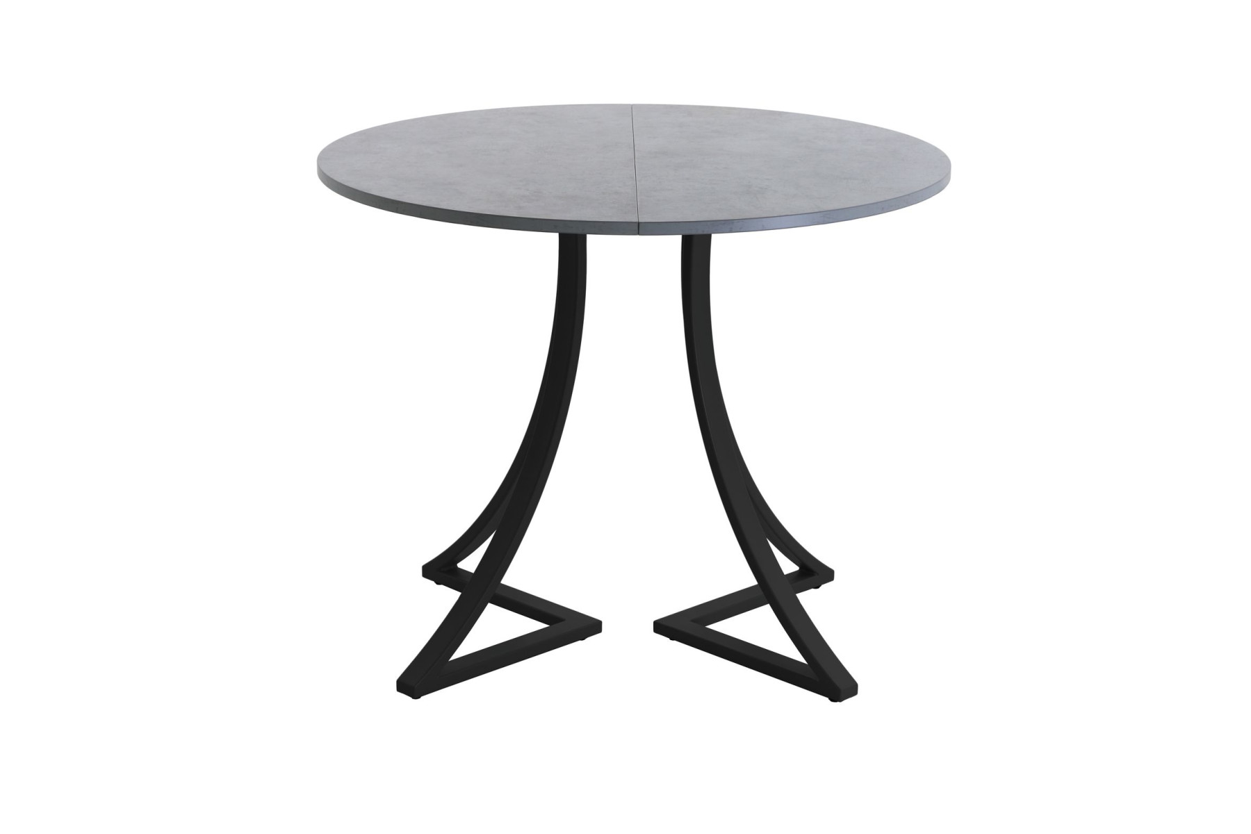 Обеденный стол AMC Elite (серии SLIM) / E24(900) D1 (черный/Бетон Чикаго светло-серый)