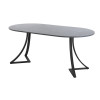 Обеденный стол AMC Elite (серии SLIM) / E24(800) D1 (черный/Бетон Чикаго светло-серый)