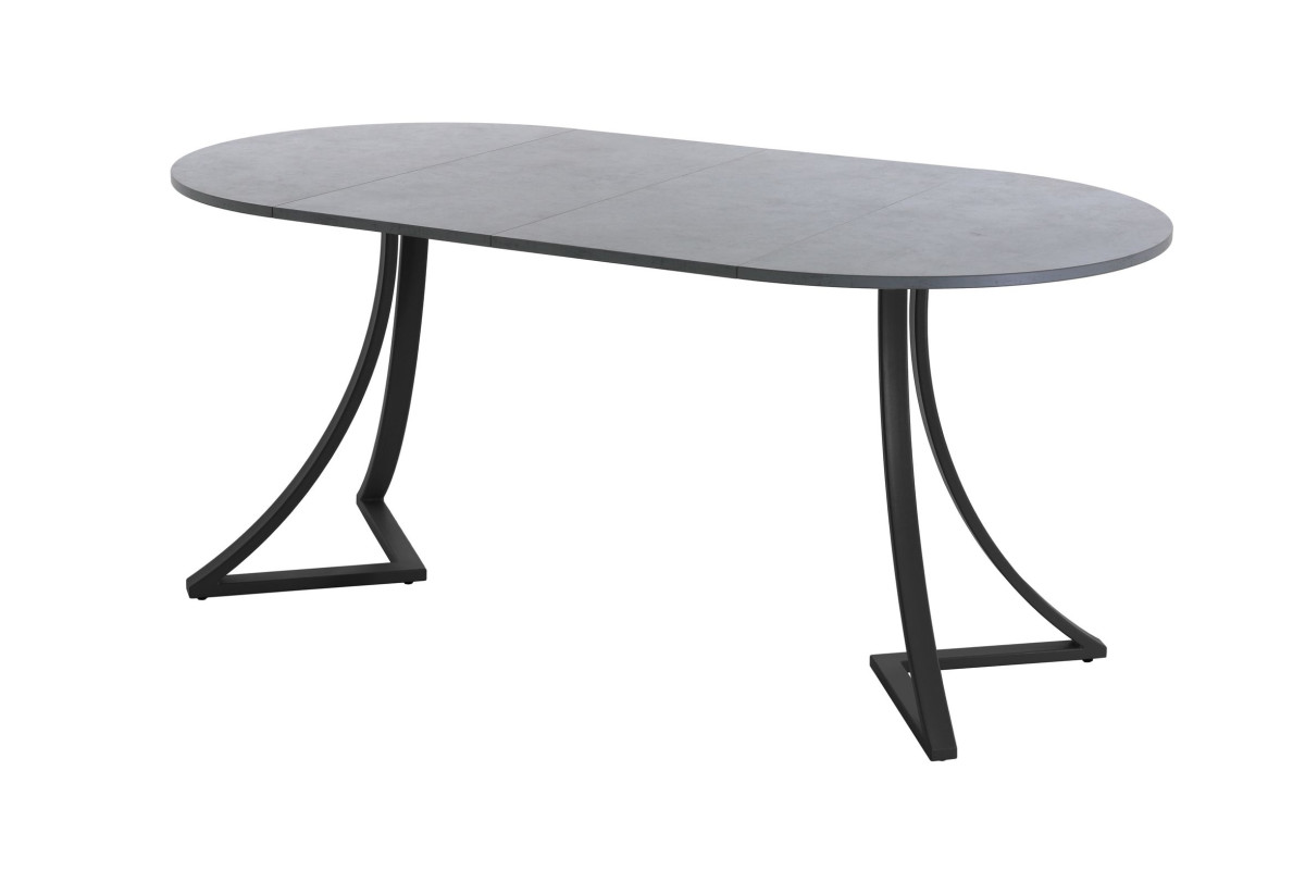 Обеденный стол AMC Elite (серии SLIM) / E24(800) D1 (черный/Бетон Чикаго светло-серый)