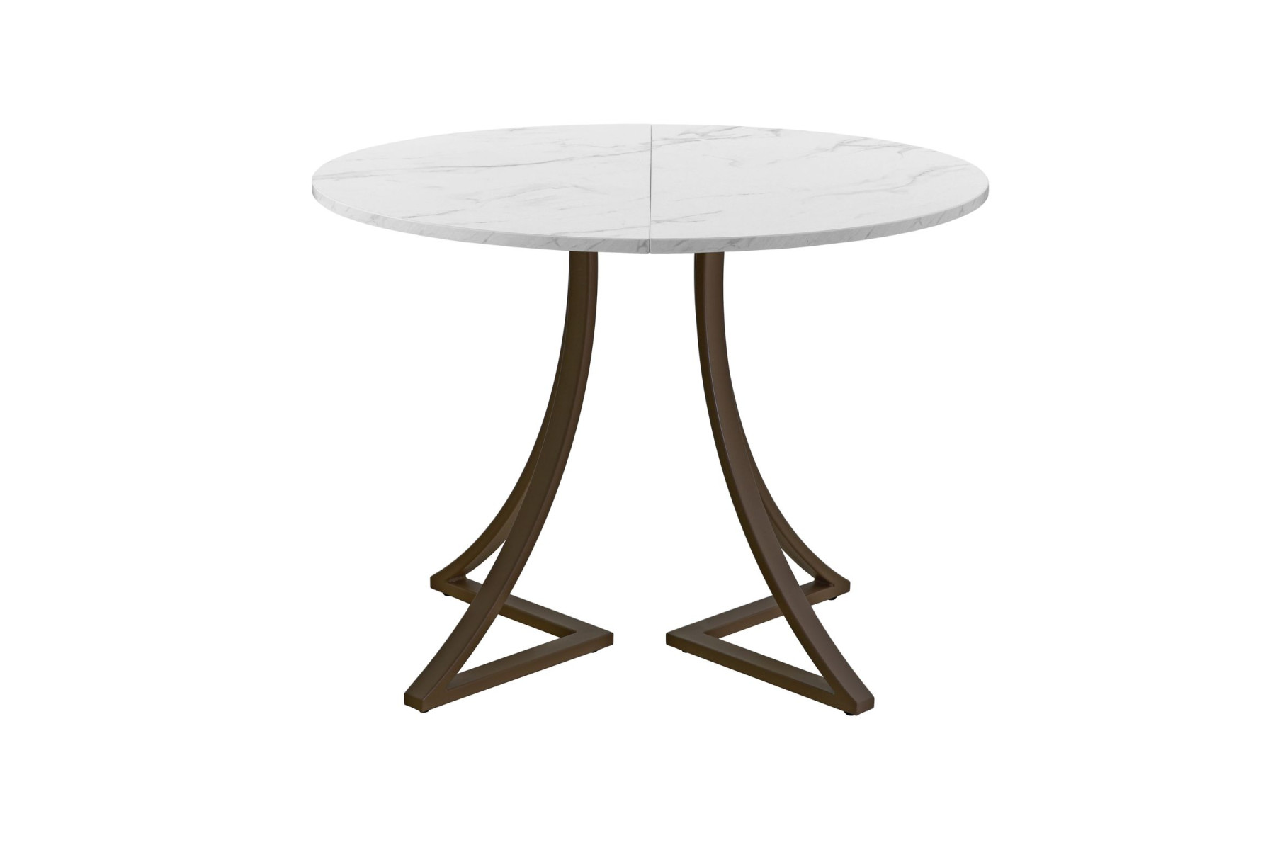 Обеденный стол AMC Elite (серии SLIM) / E24(800) D1 (коричневый/Мрамор Кристалл)