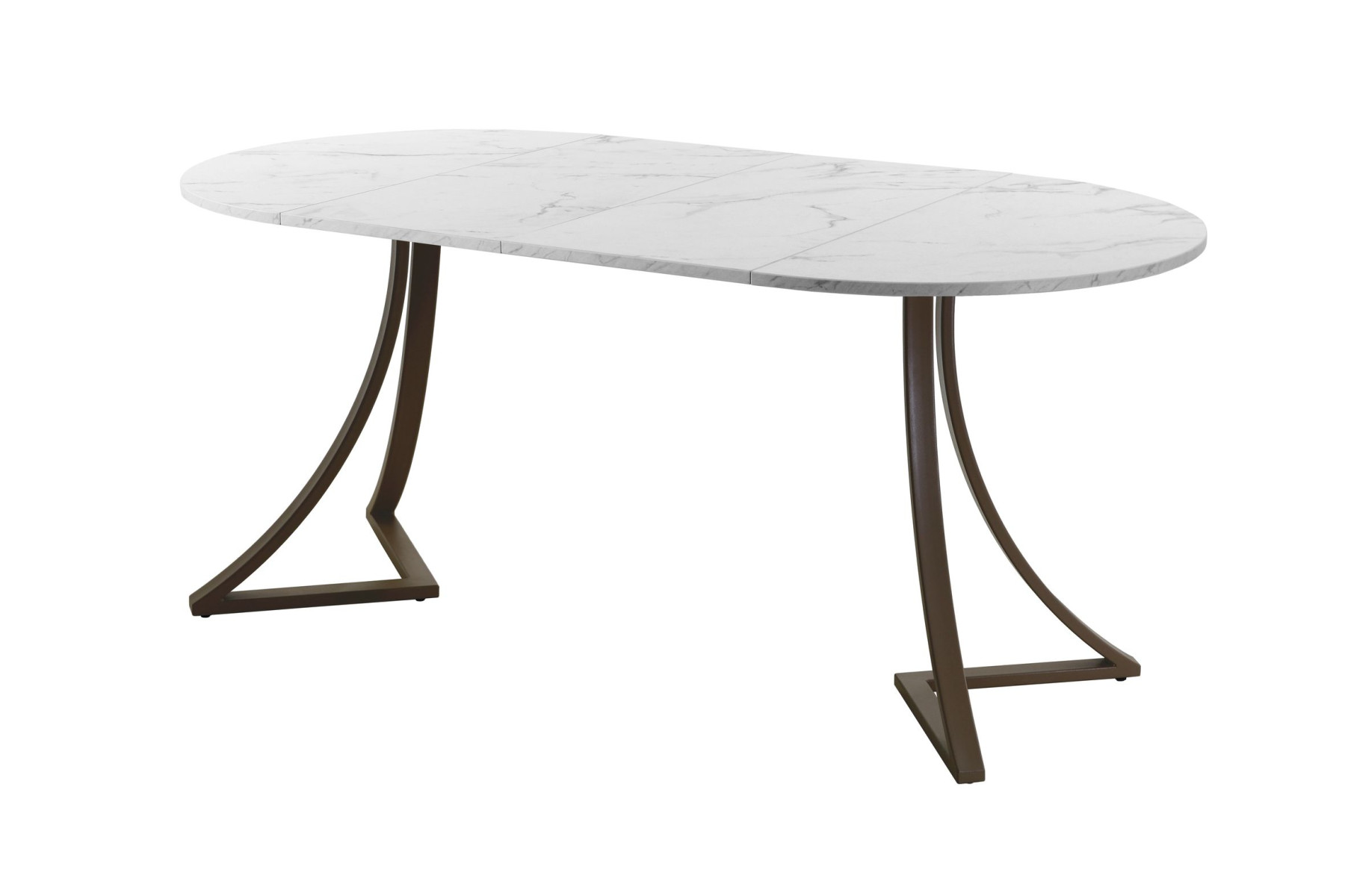 Обеденный стол AMC Elite (серии SLIM) / E24(800) D1 (коричневый/Мрамор Кристалл)