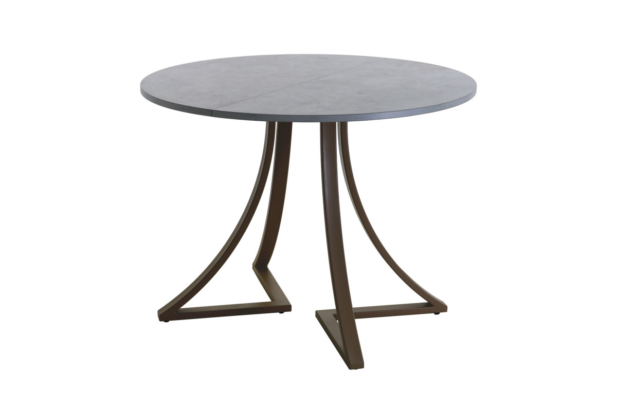 Обеденный стол AMC Elite (серии SLIM) / E24(800) D1 (коричневый/Бетон Чикаго светло-серый)