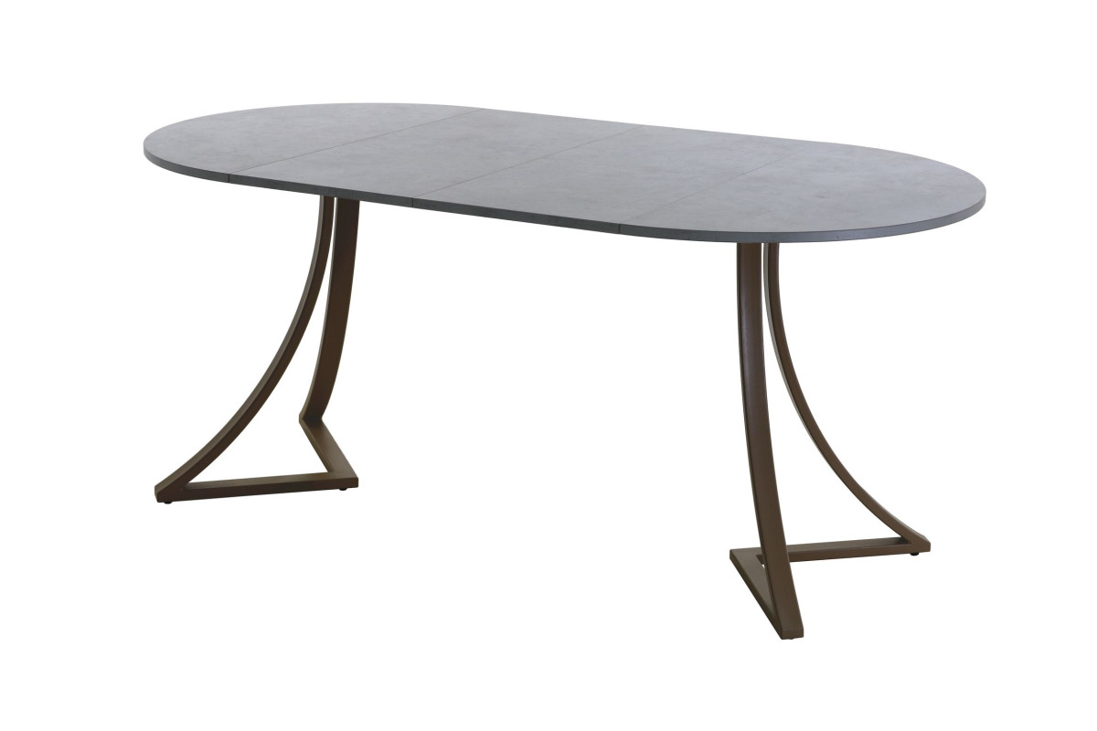 Обеденный стол AMC Elite (серии SLIM) / E24(800) D1 (коричневый/Бетон Чикаго светло-серый)