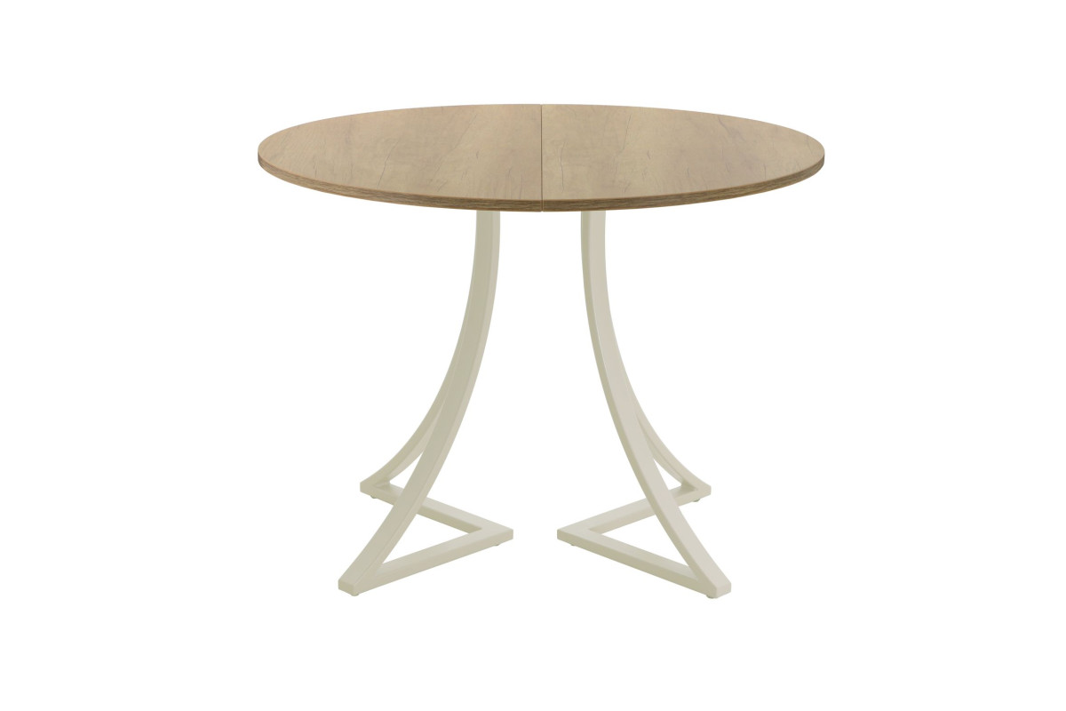 Обеденный стол AMC Elite (серии SLIM) / E24(800) D1 (бежевый/Дуб Небраска Натуральный)