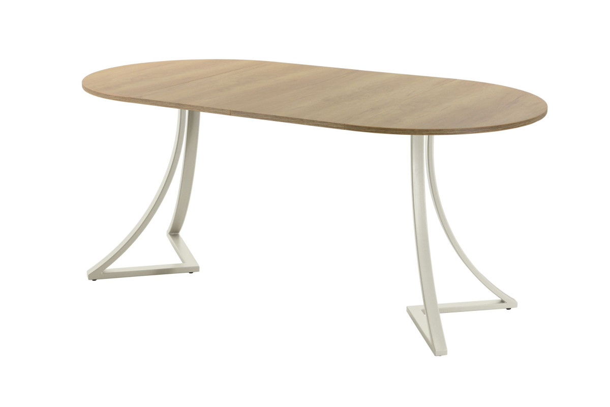 Обеденный стол AMC Elite (серии SLIM) / E24(800) D1 (бежевый/Дуб Небраска Натуральный)