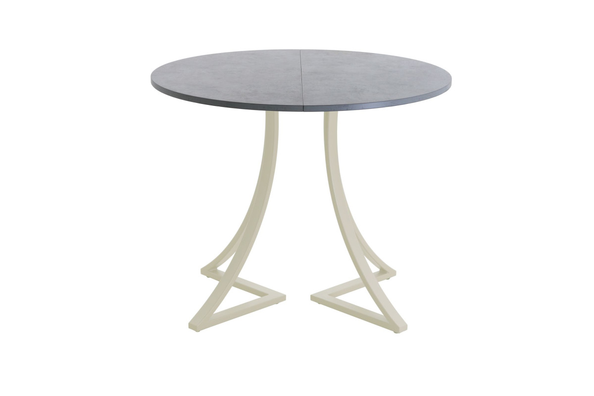 Обеденный стол AMC Elite (серии SLIM) / E24(800) D1 (бежевый/Бетон Чикаго светло-серый)