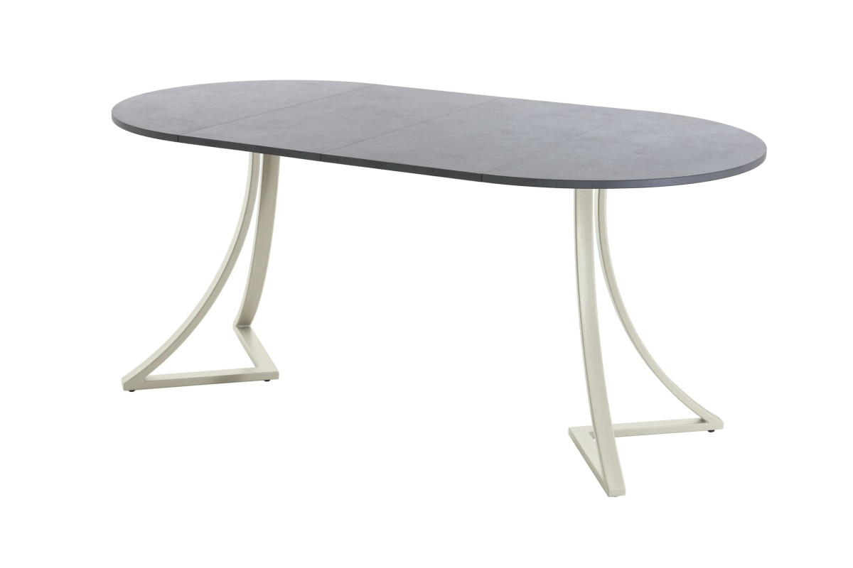 Обеденный стол AMC Elite (серии SLIM) / E24(800) D1 (бежевый/Бетон Чикаго светло-серый)