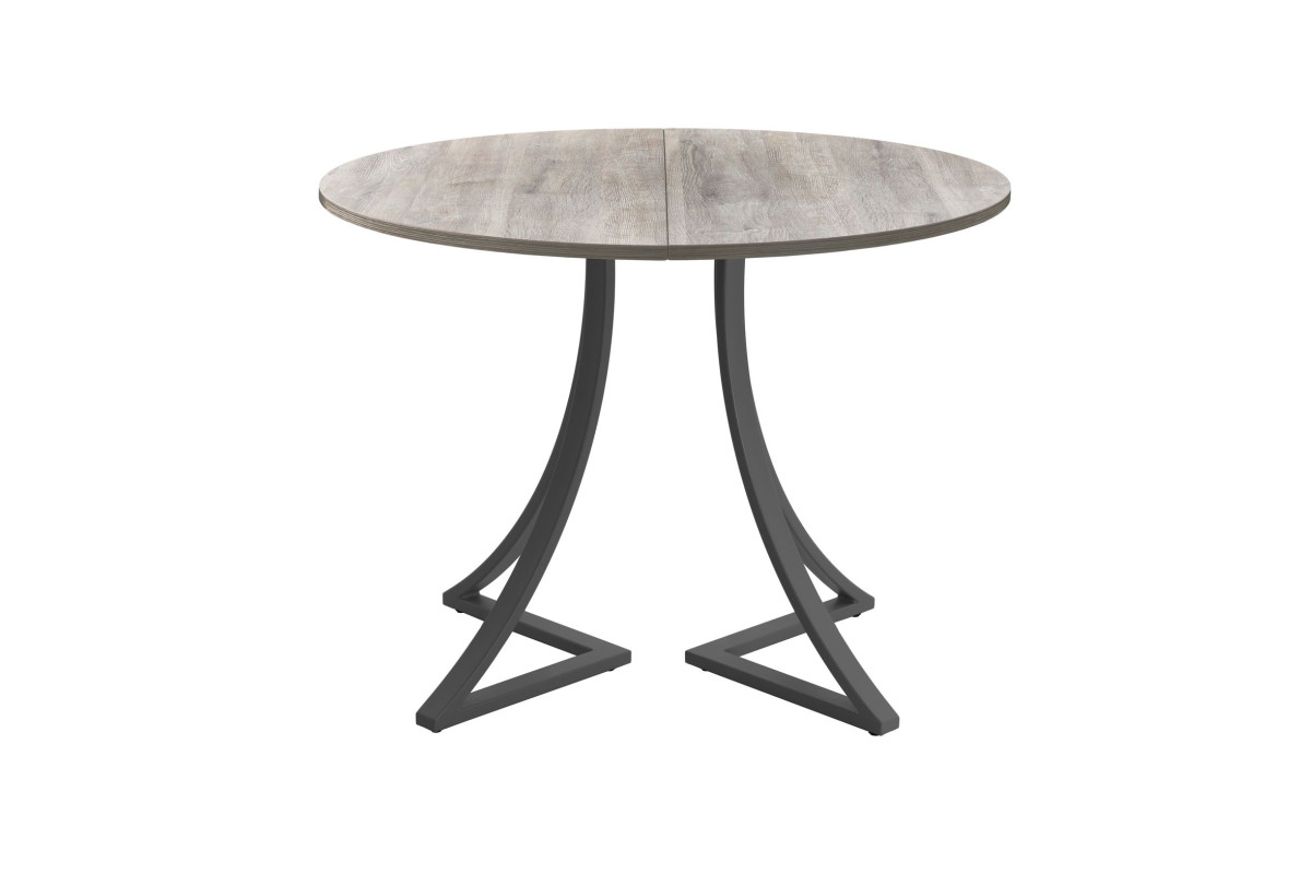 Обеденный стол AMC Elite (серии SLIM) / E24(900) D1 (графит/Дуб Уайт-Ривер песочно-бежевый)