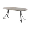 Обеденный стол AMC Elite (серии SLIM) / E24(900) D1 (графит/Дуб Уайт-Ривер песочно-бежевый)