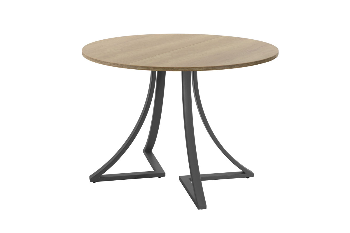 Обеденный стол AMC Elite (серии SLIM) / E24(800) D1 (графит/Дуб Небраска Натуральный)