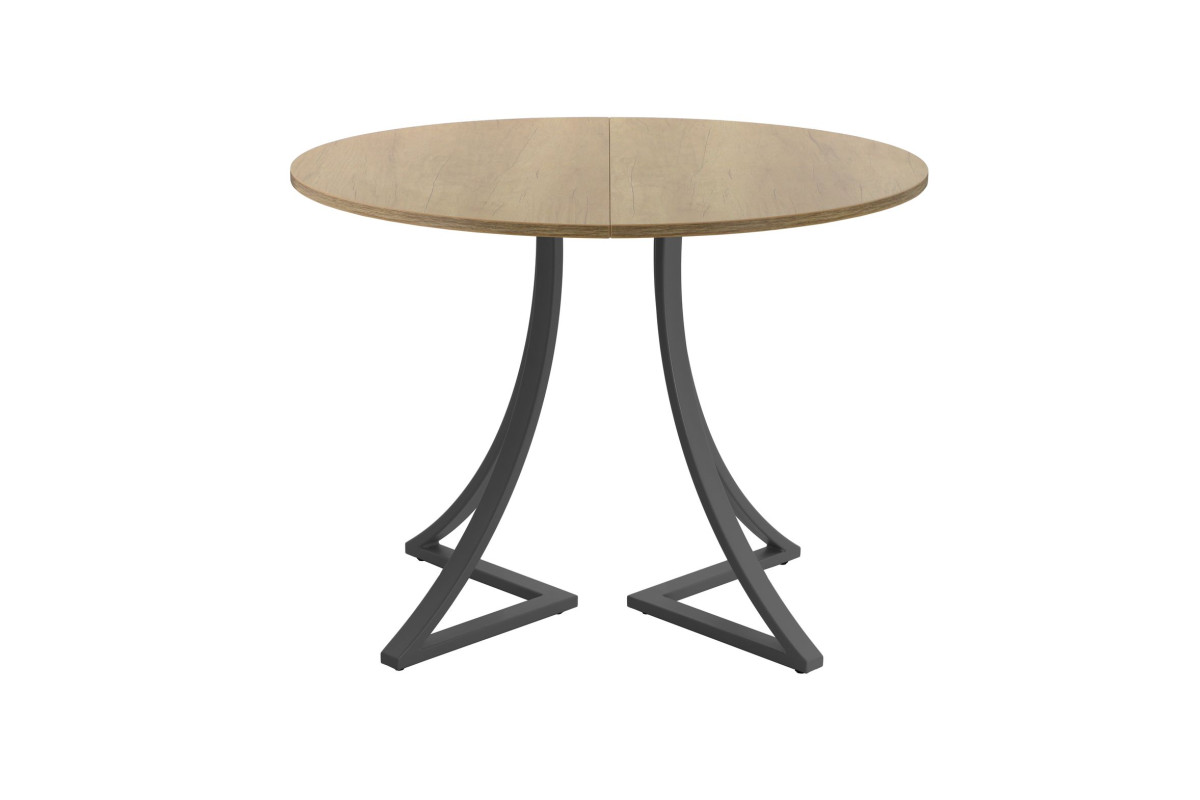 Обеденный стол AMC Elite (серии SLIM) / E24(800) D1 (графит/Дуб Небраска Натуральный)