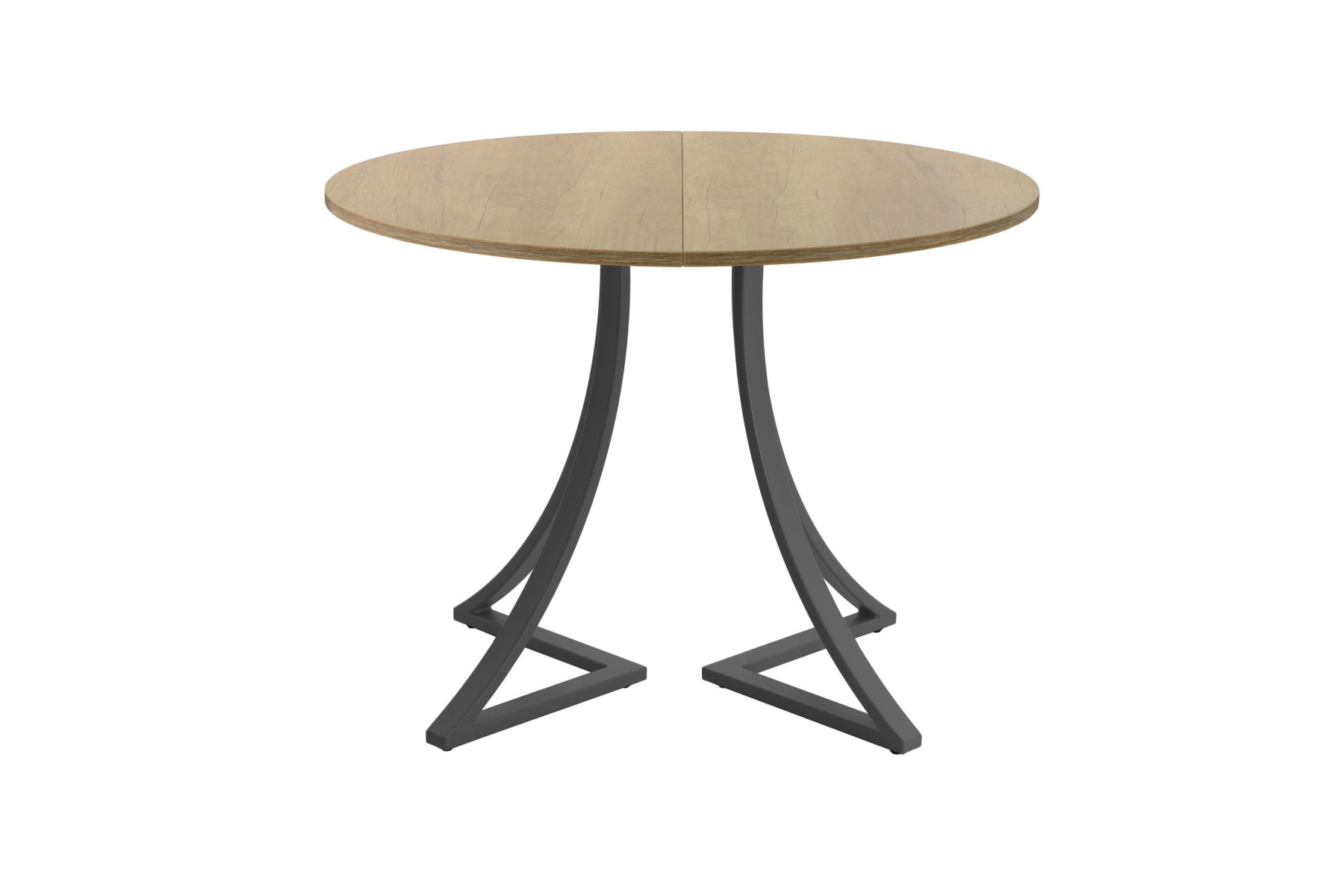 Обеденный стол AMC Elite (серии SLIM) / E24(800) D1 (графит/Дуб Небраска Натуральный)