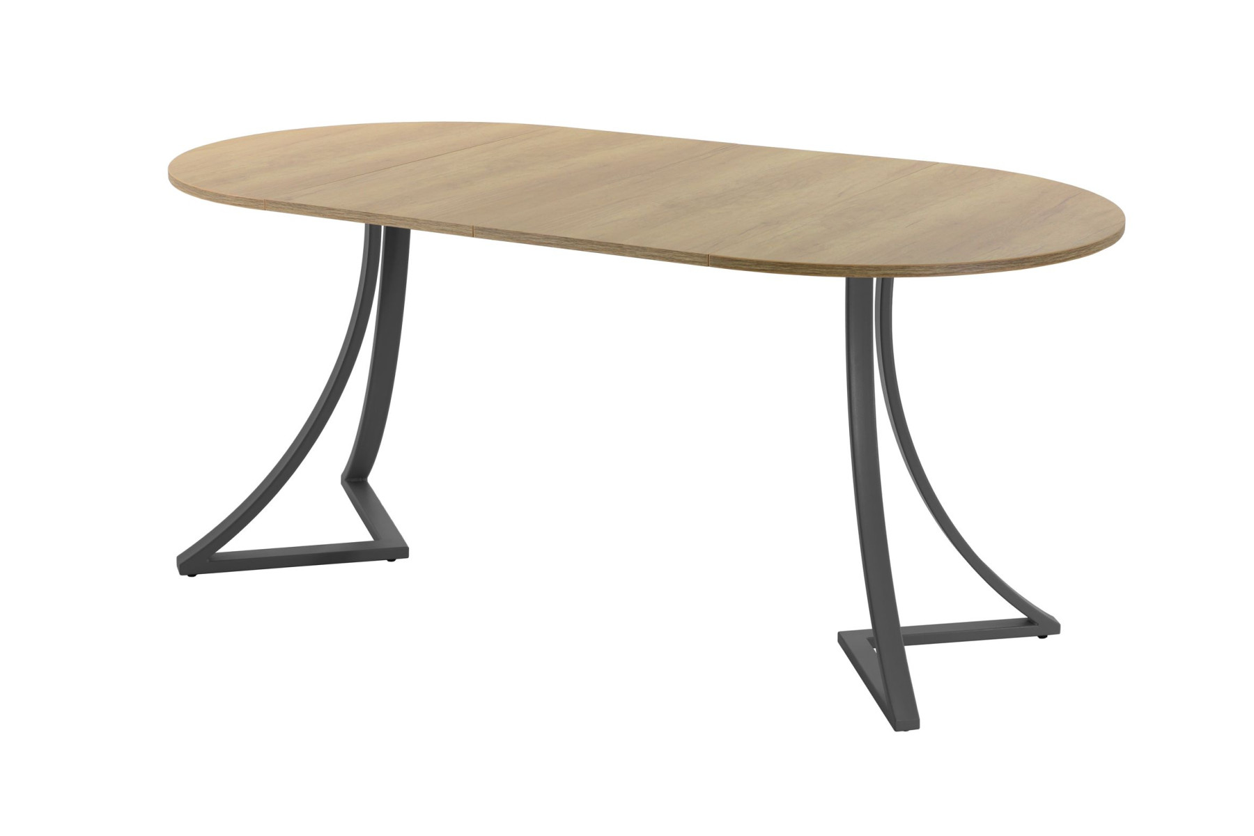 Обеденный стол AMC Elite (серии SLIM) / E24(800) D1 (графит/Дуб Небраска Натуральный)